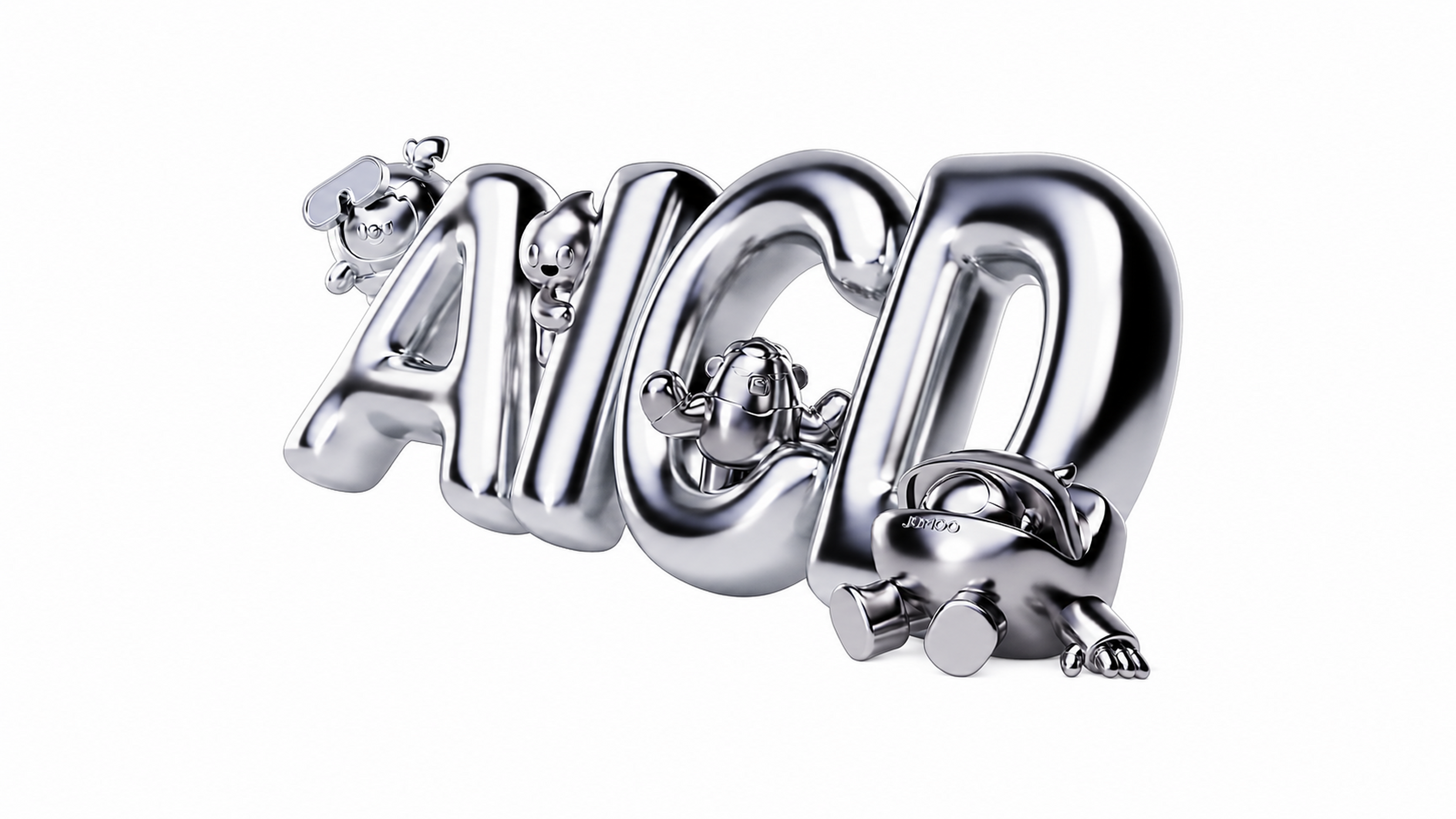 完整银色金属 AICD 立体主视觉